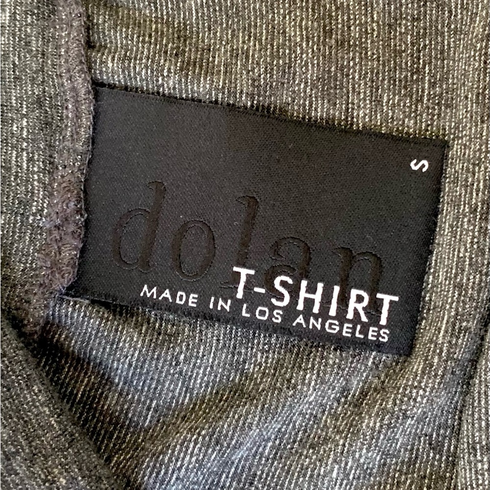 DOLAN T-SHIRT Marled Gray Skirt Asymmetrical Front Kick Pleat Set-In Waistband - Picture 5 of 10